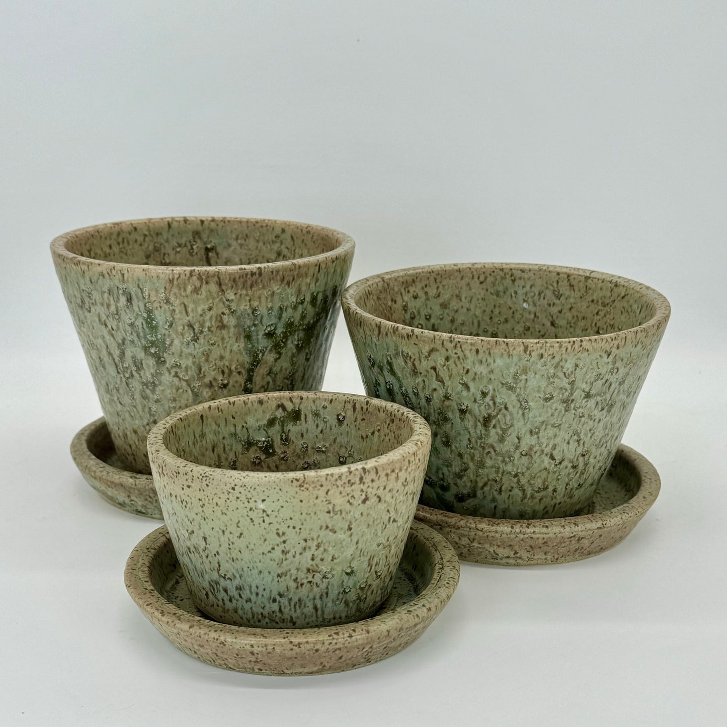 Seaweed Flower Pot and Plate - Large