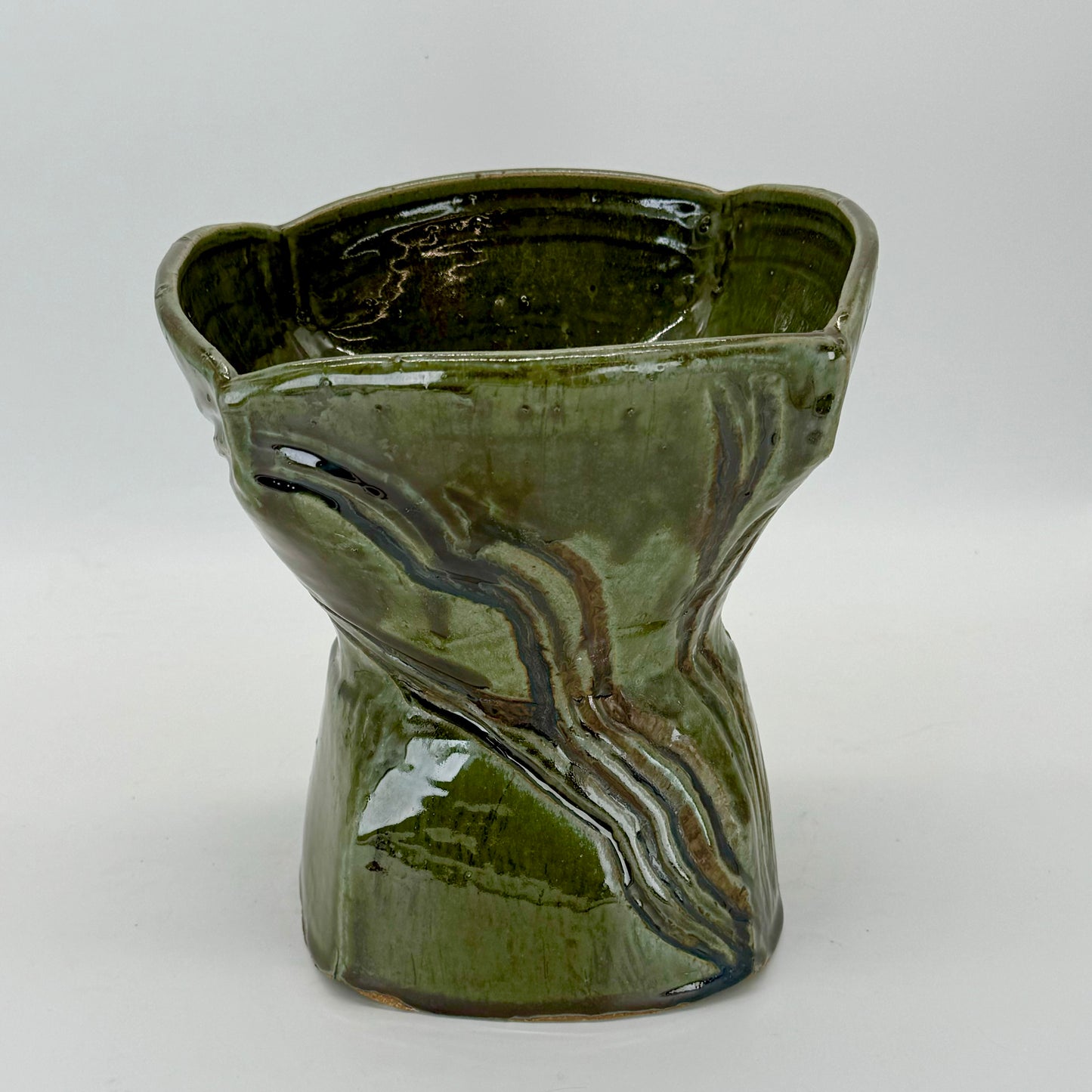 Black Iron Oxide Pedastal Bowl