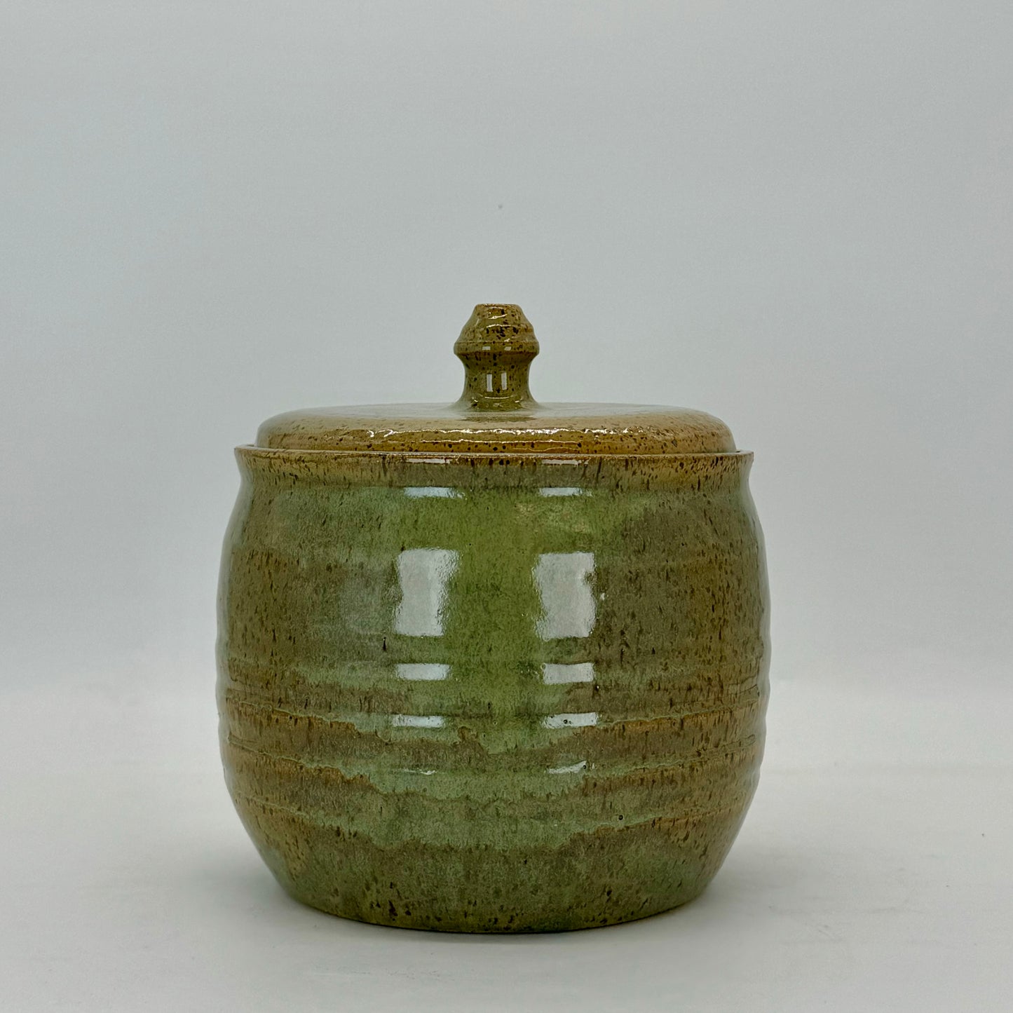 Speckled Green Treat Jar