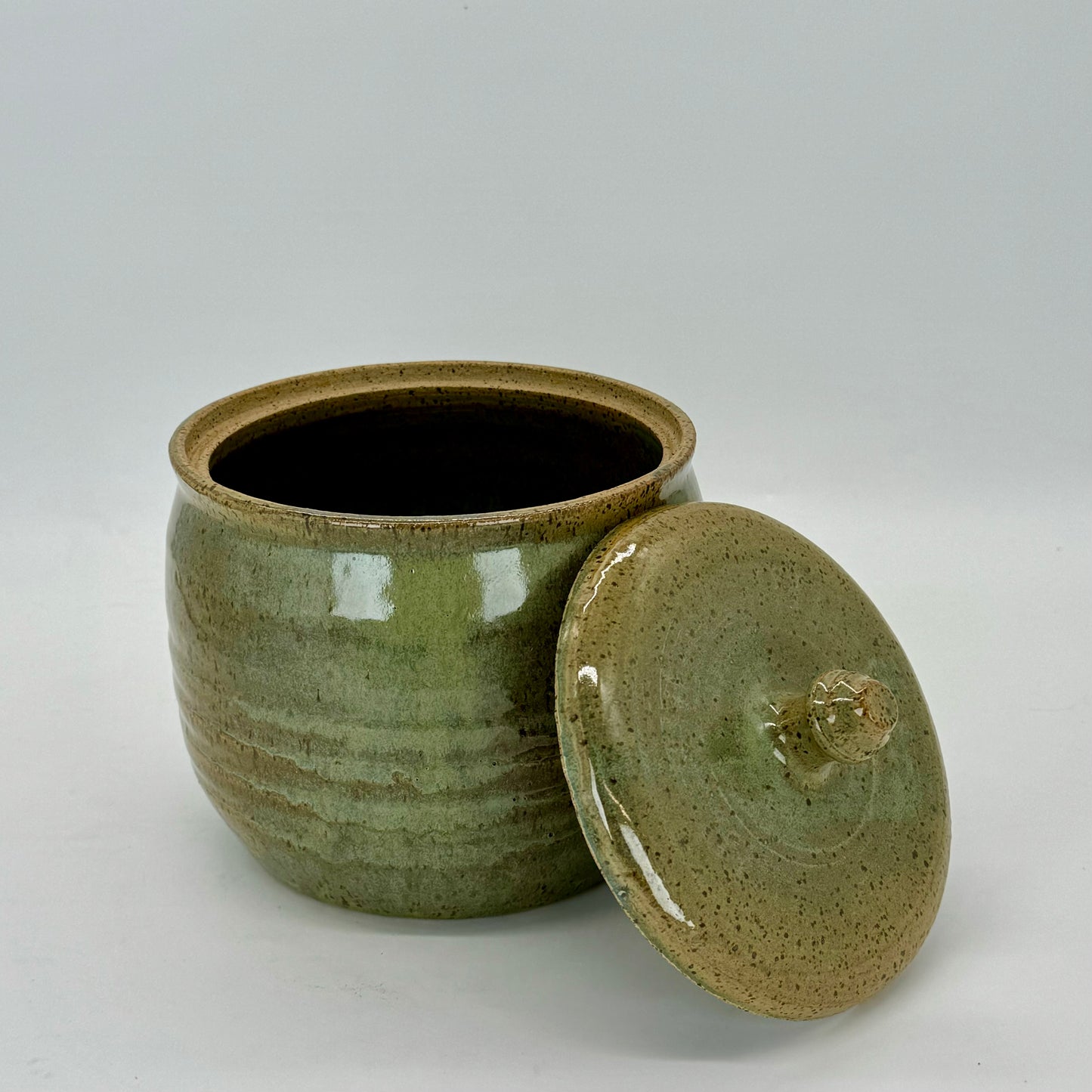 Speckled Green Treat Jar