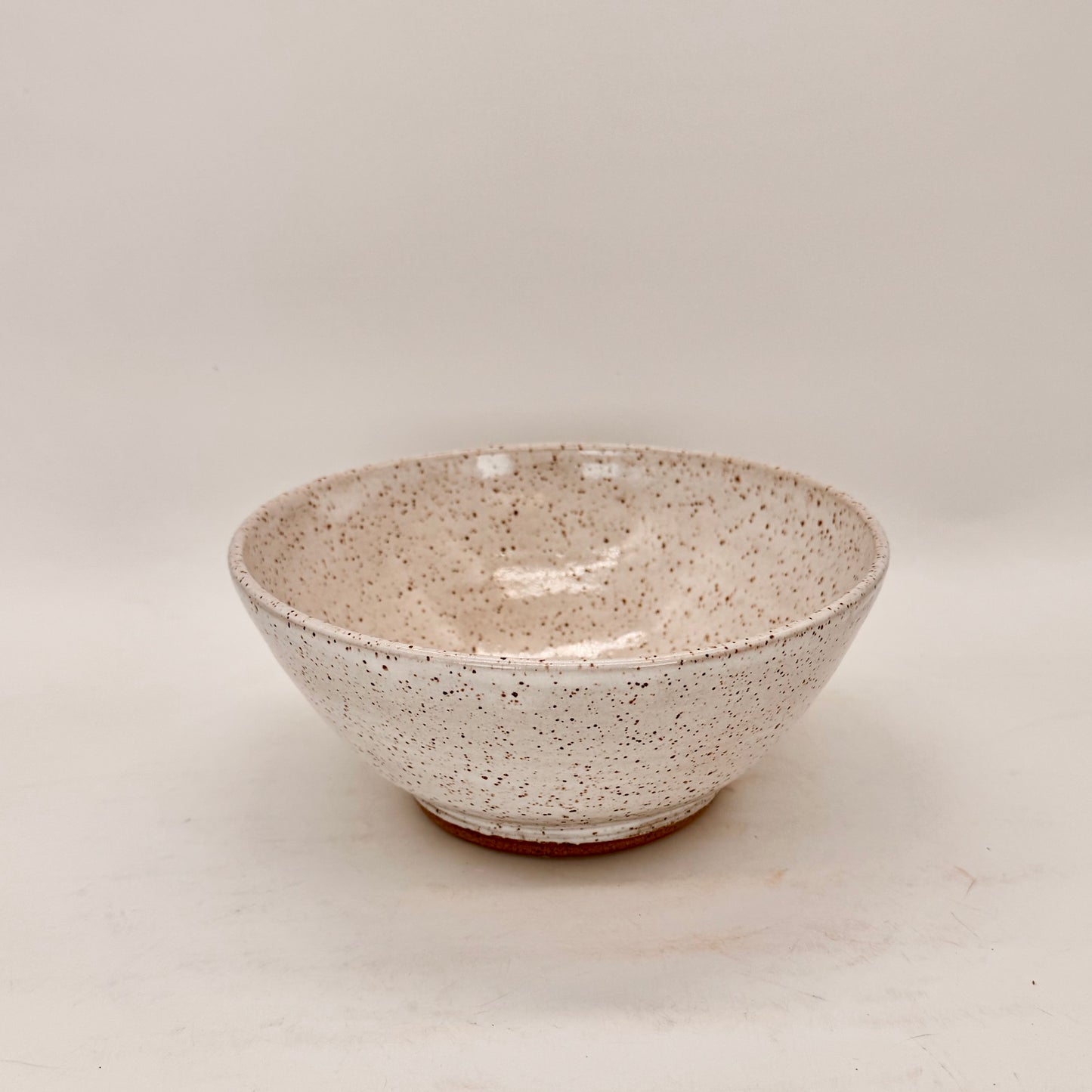 Speckled White Serving Bowl