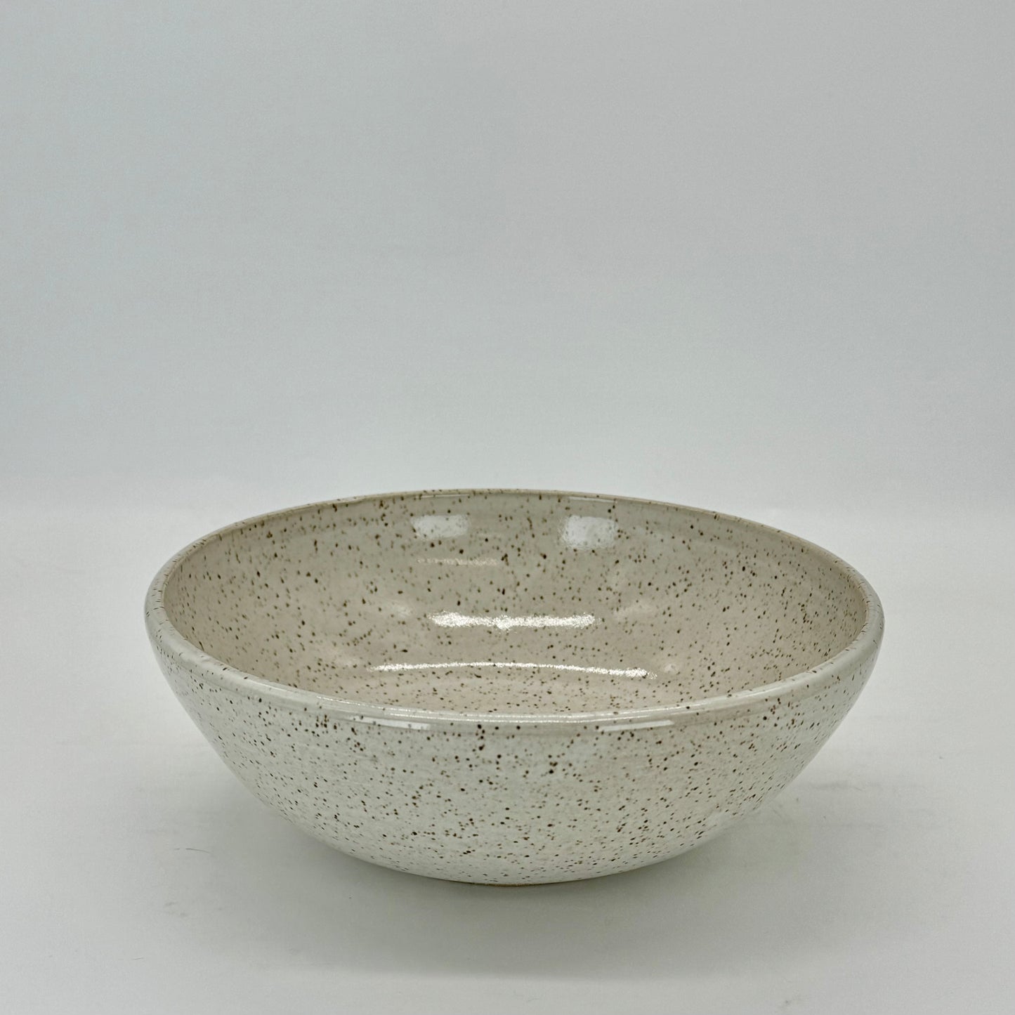 Speckled White Serving Bowl