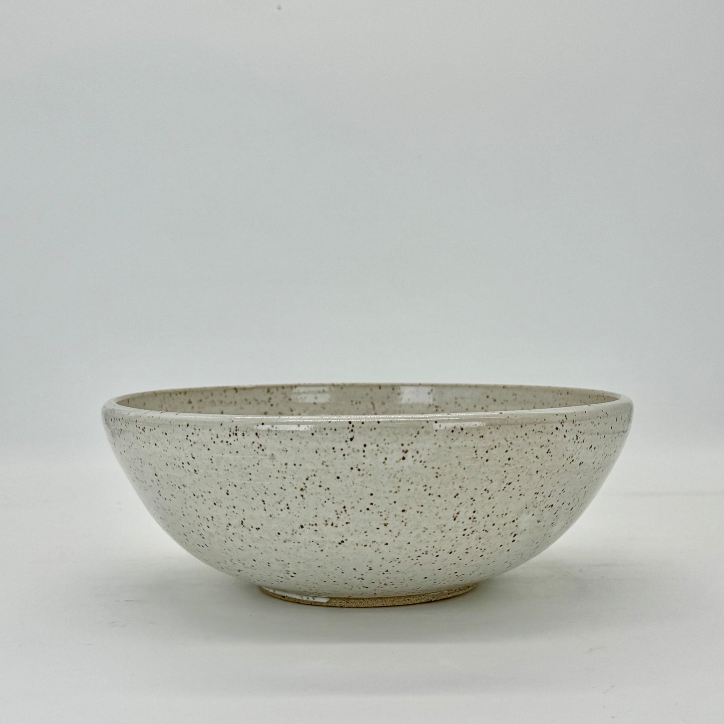 Speckled White Serving Bowl