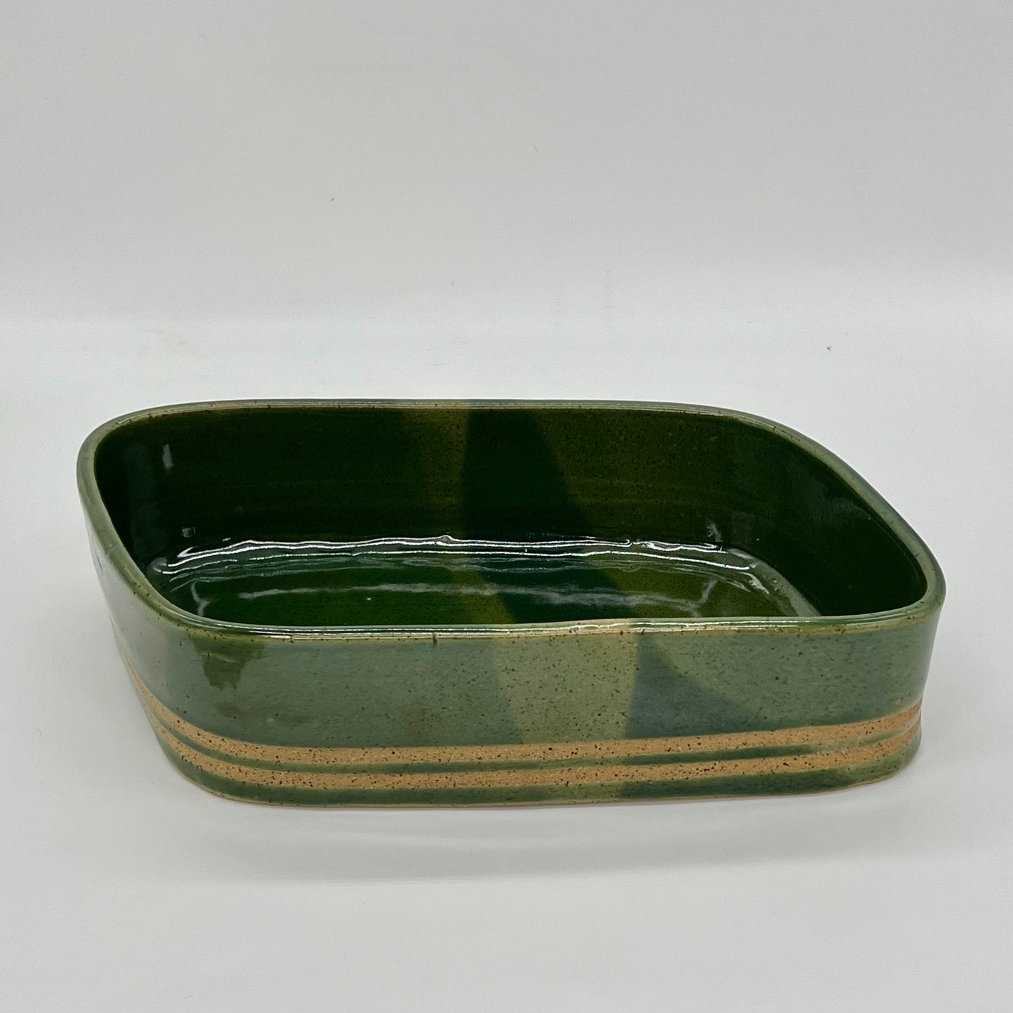 Green Race-Striped Planter