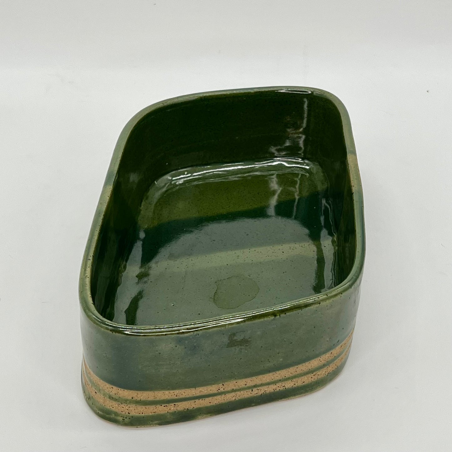 Green Race-Striped Planter