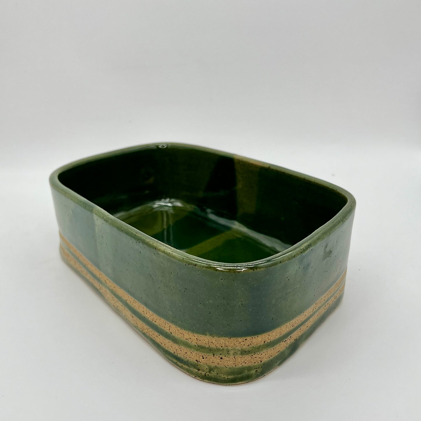 Green Race-Striped Planter