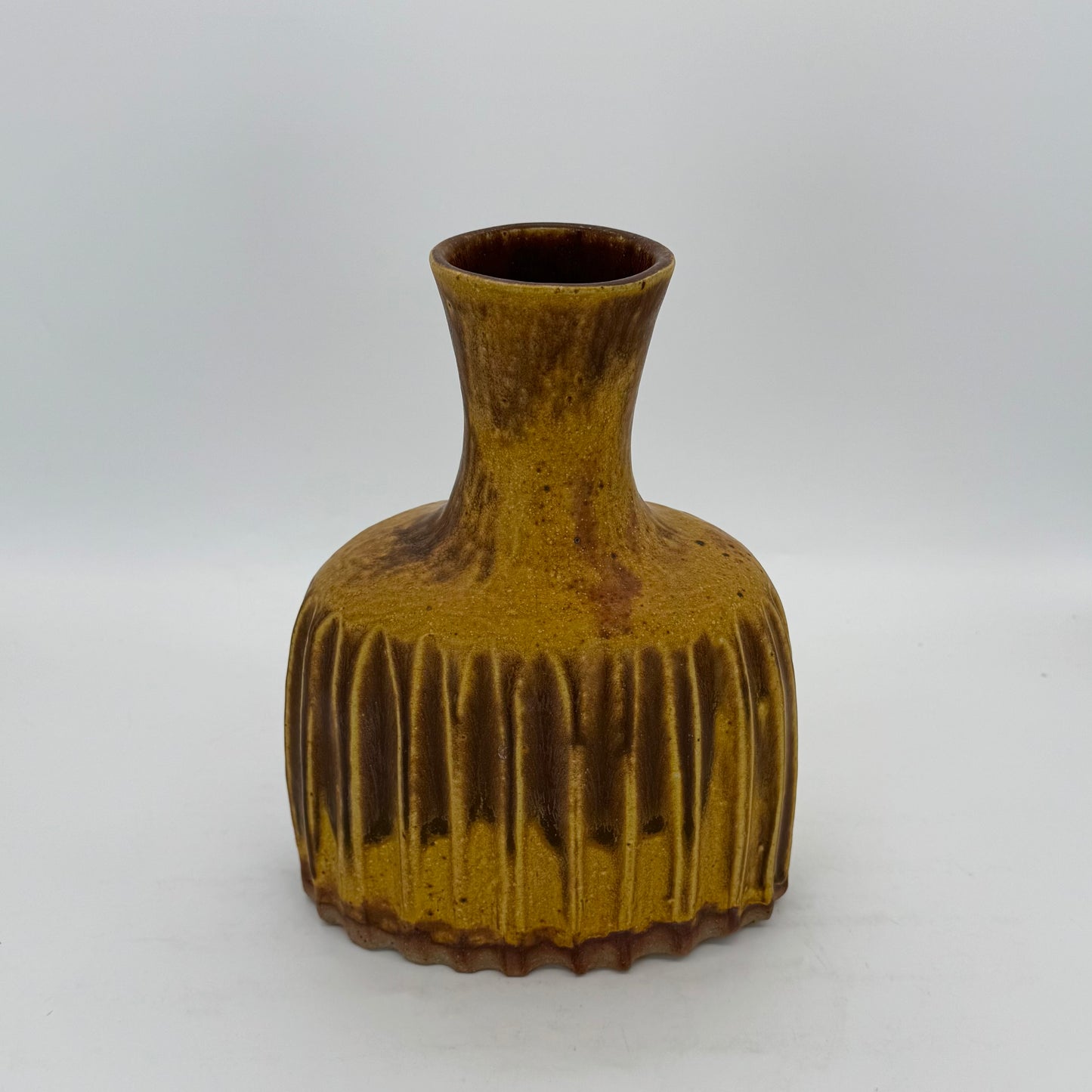 Woo Yellow Fluted Vase