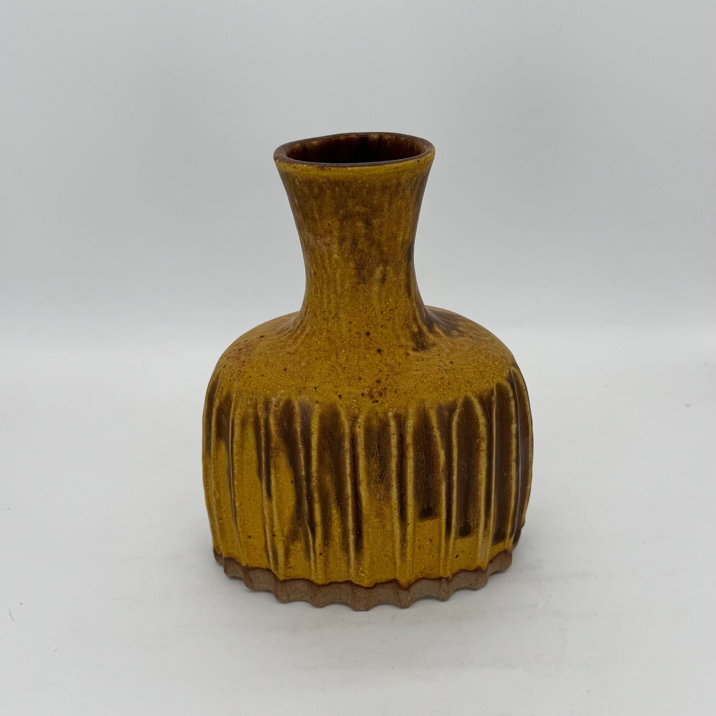 Woo Yellow Fluted Vase