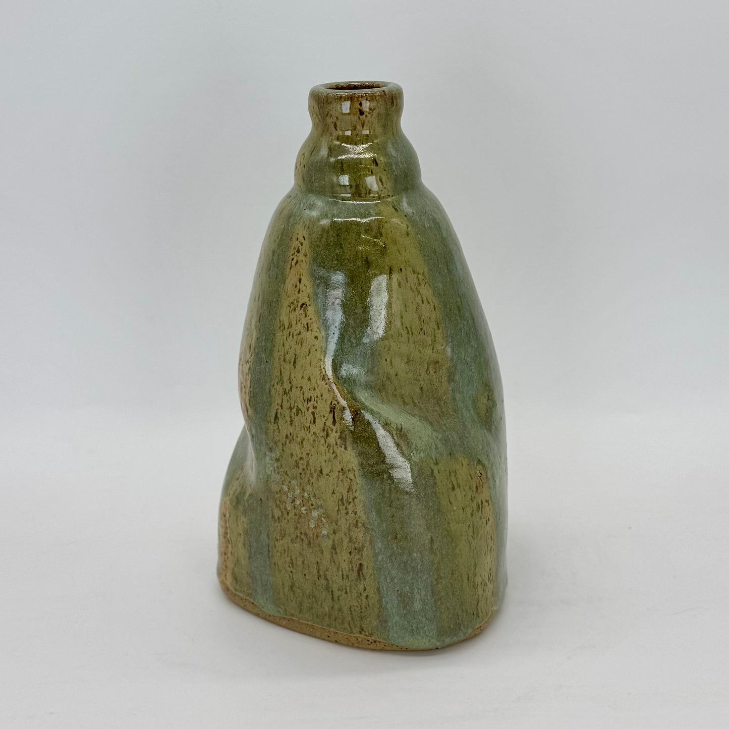 Tall Bottle Vase in Sea Mist