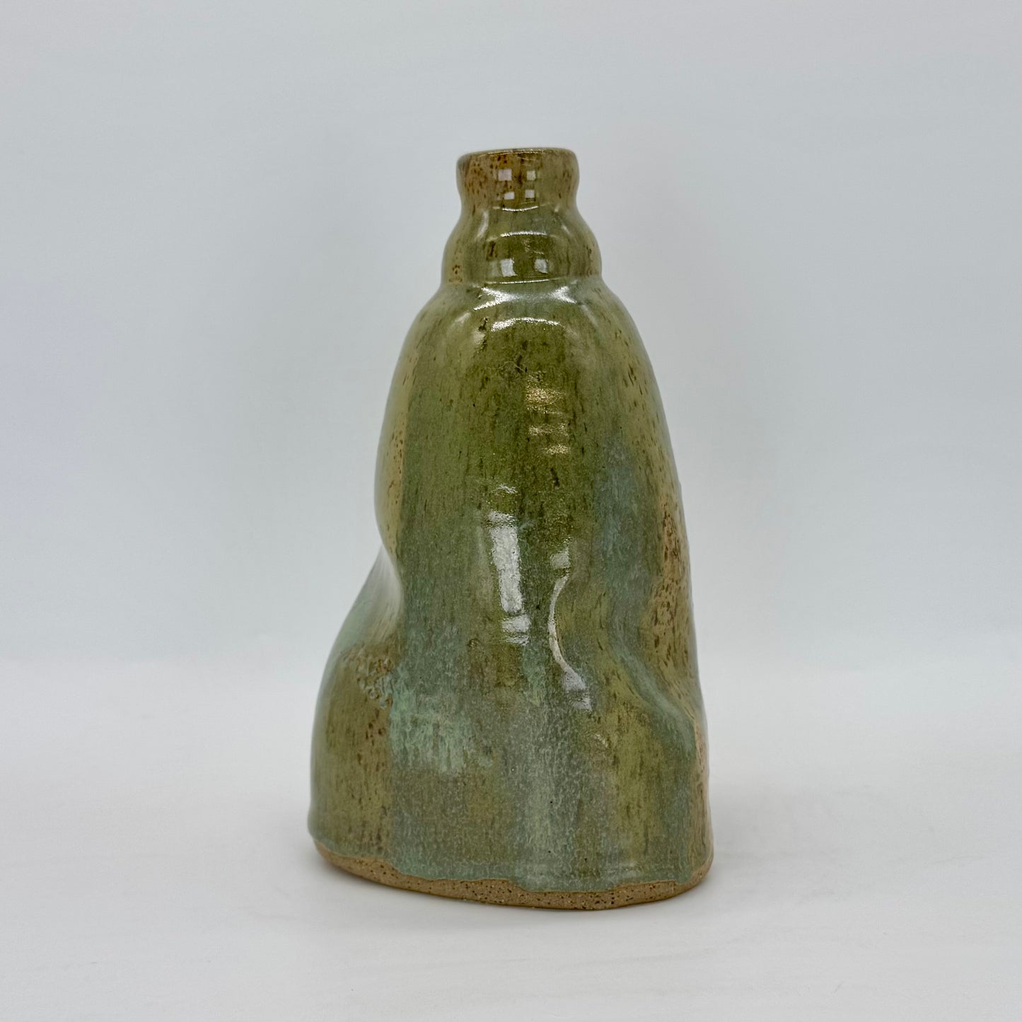 Tall Bottle Vase in Sea Mist