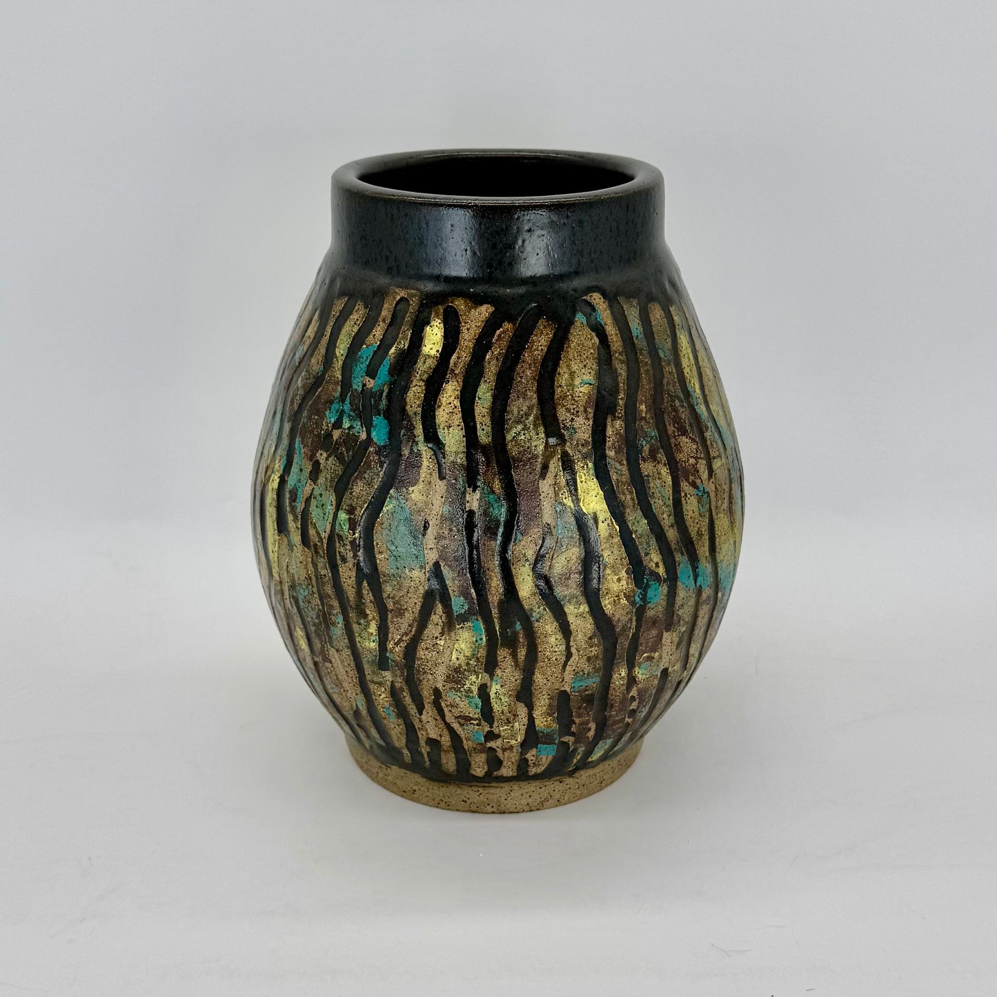 Colorful and Carved Vase