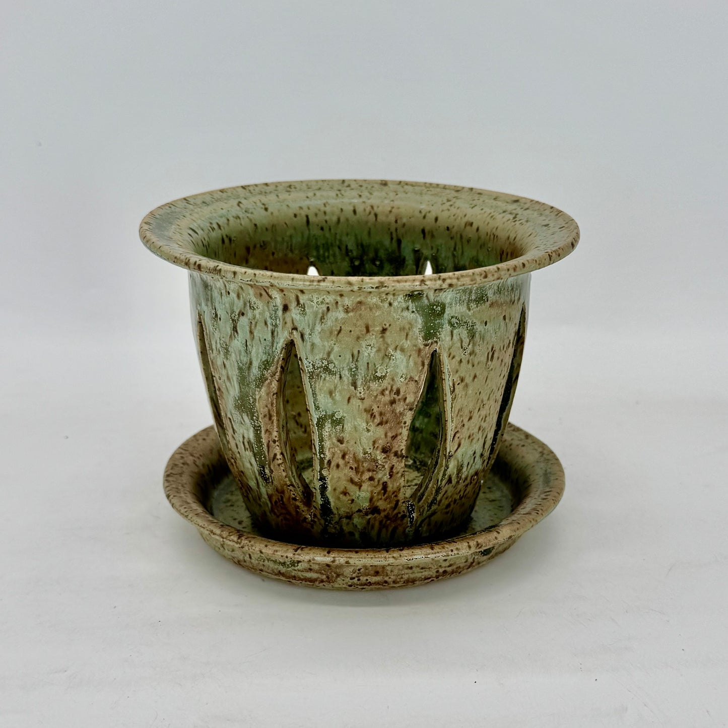 Carved Orchid Pots