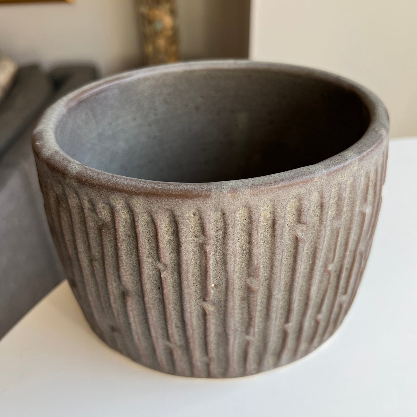 Oval Carved Planter