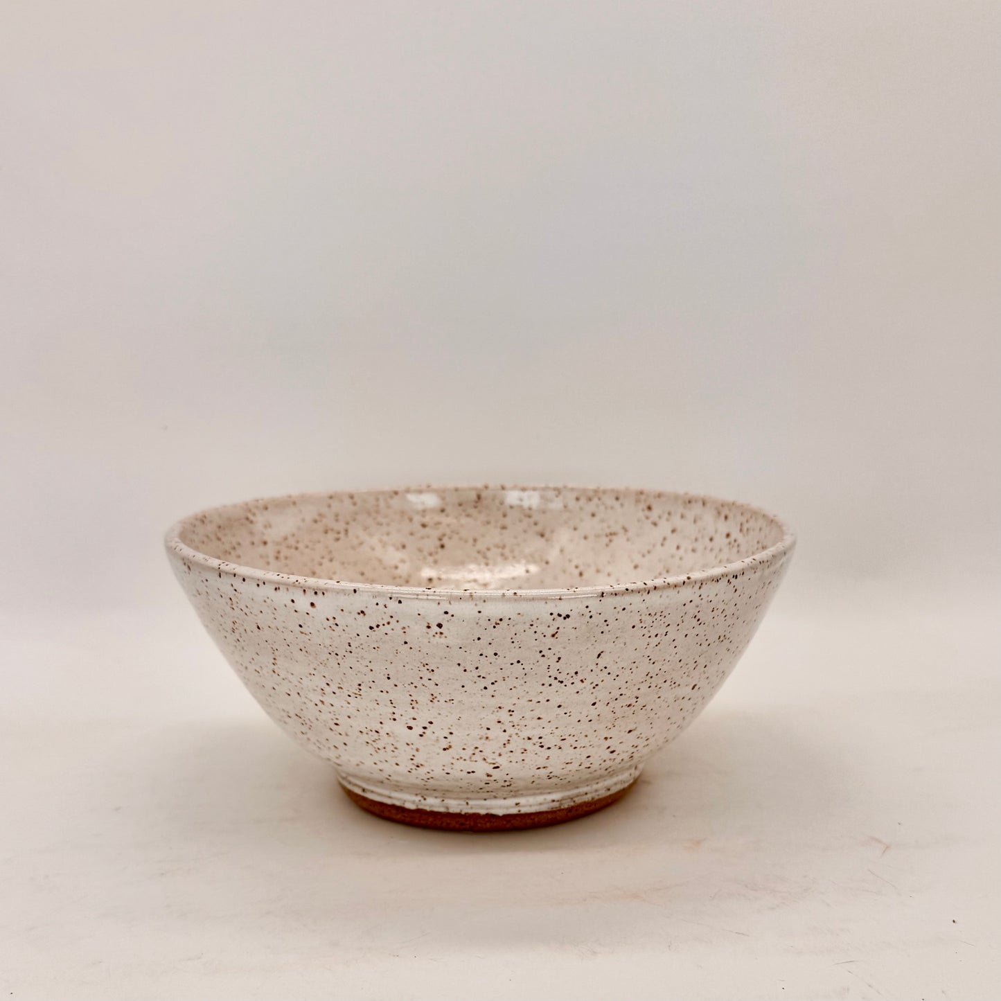Speckled White Serving Bowl