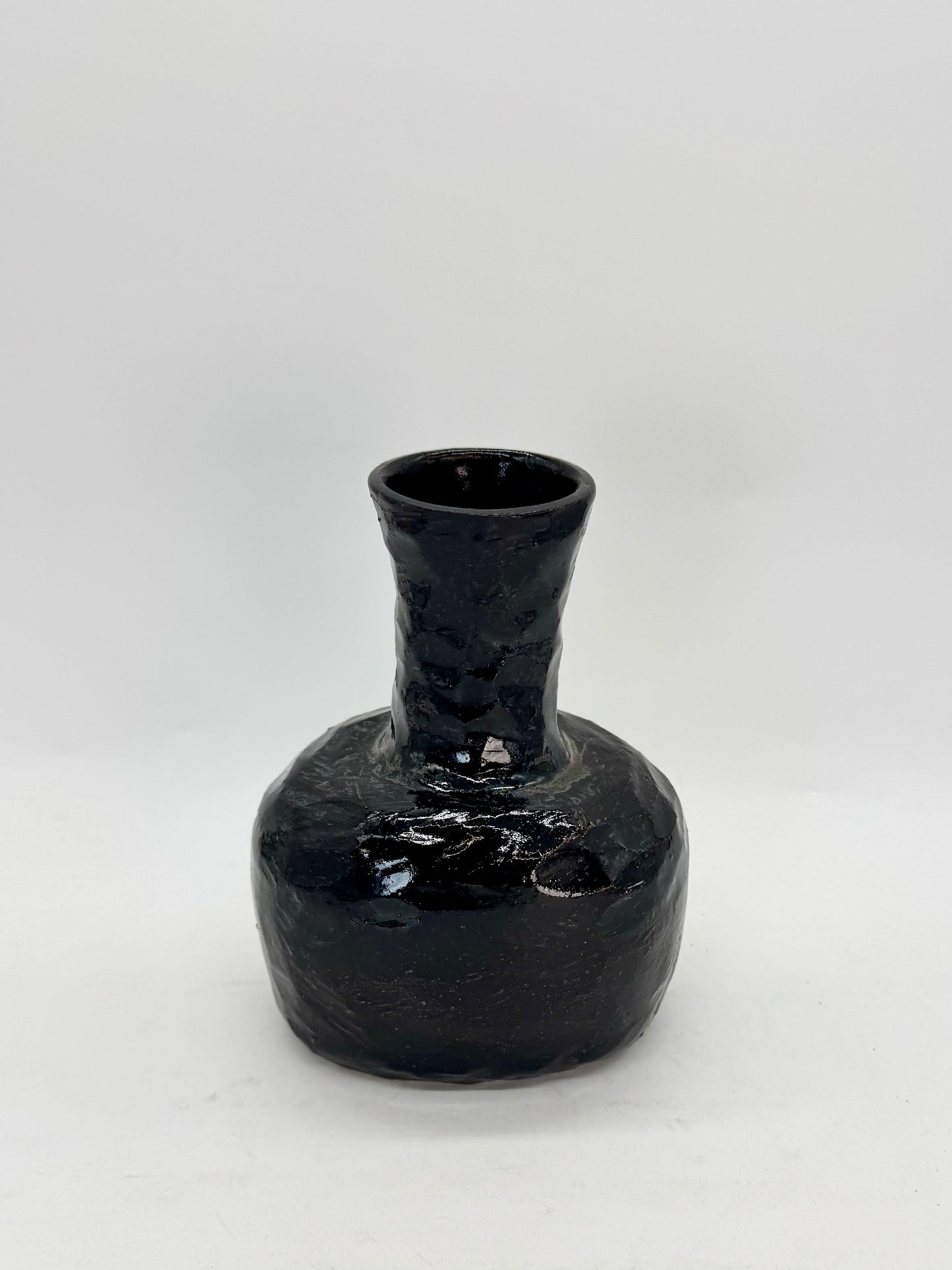 Black Etched Vase