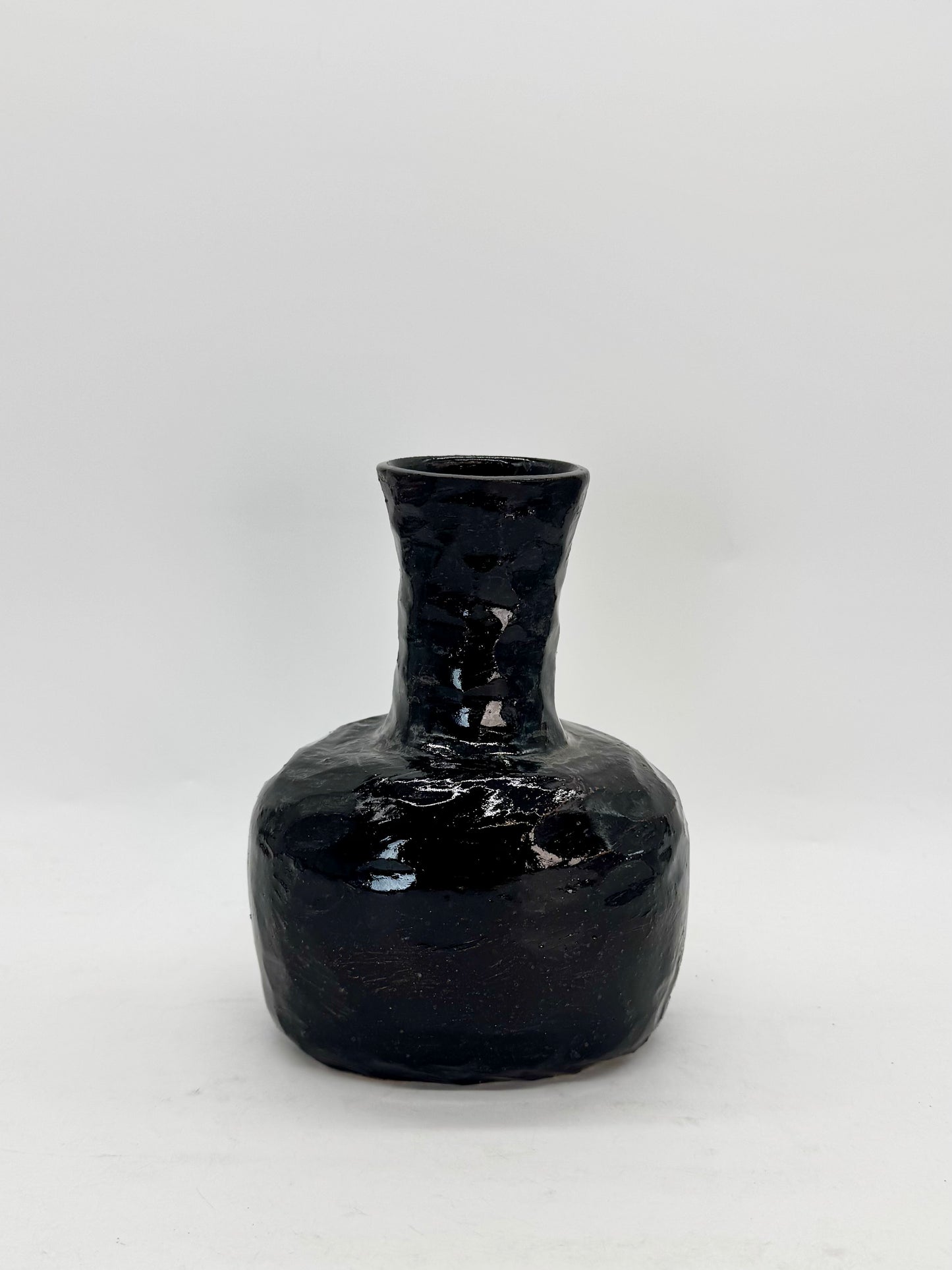 Black Etched Vase