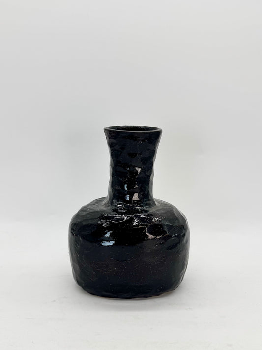 Black Etched Vase