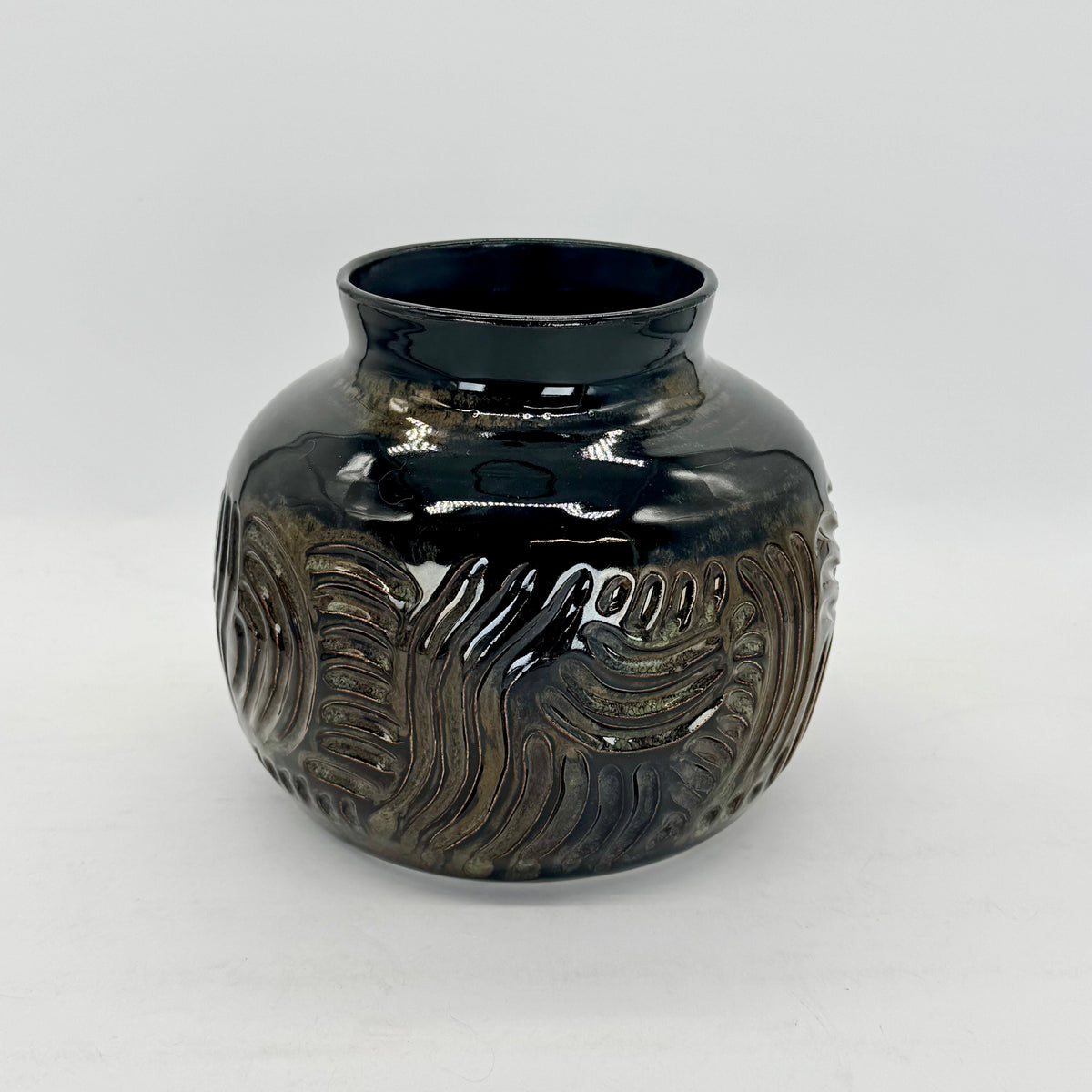 River Rock Carved Vase