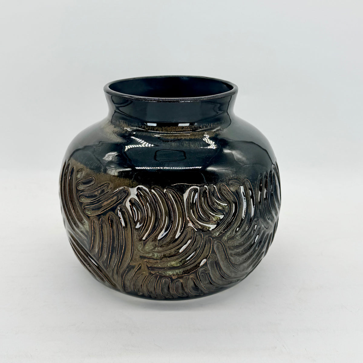 River Rock Carved Vase