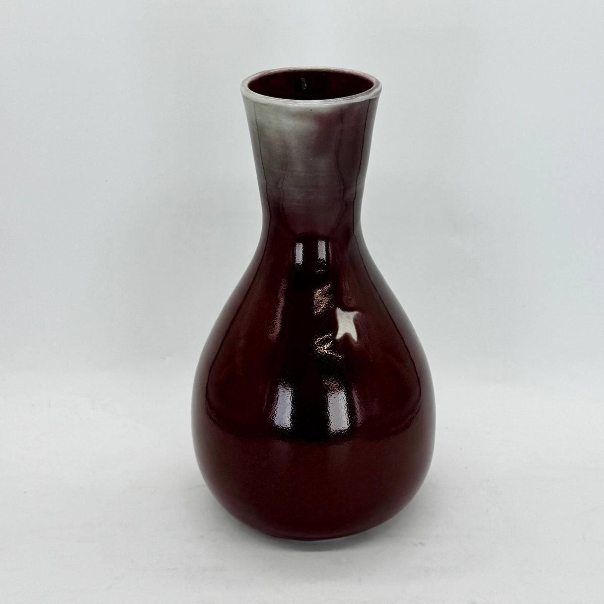 Kiln-Kissed Copper Red Vase