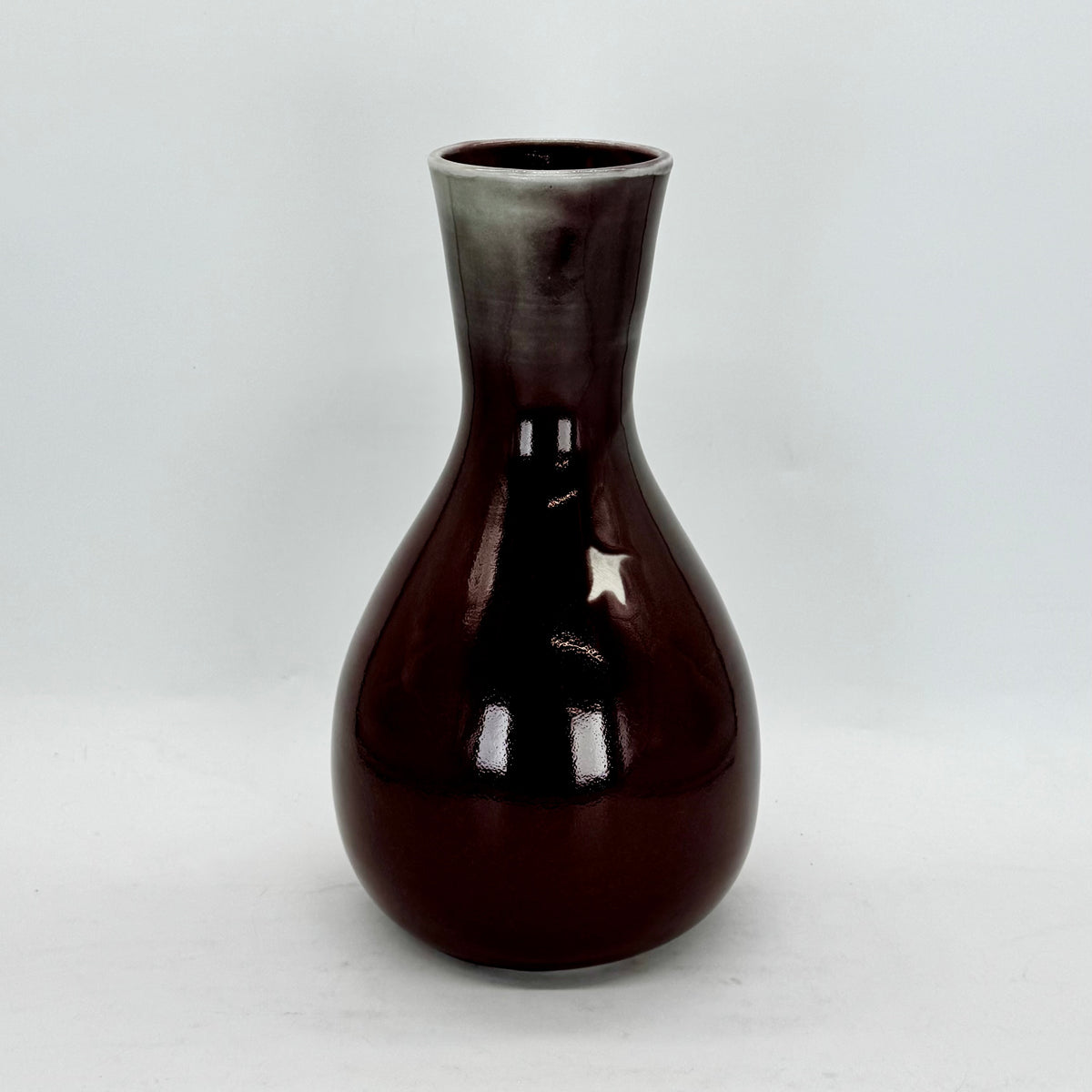 Kiln-Kissed Copper Red Vase