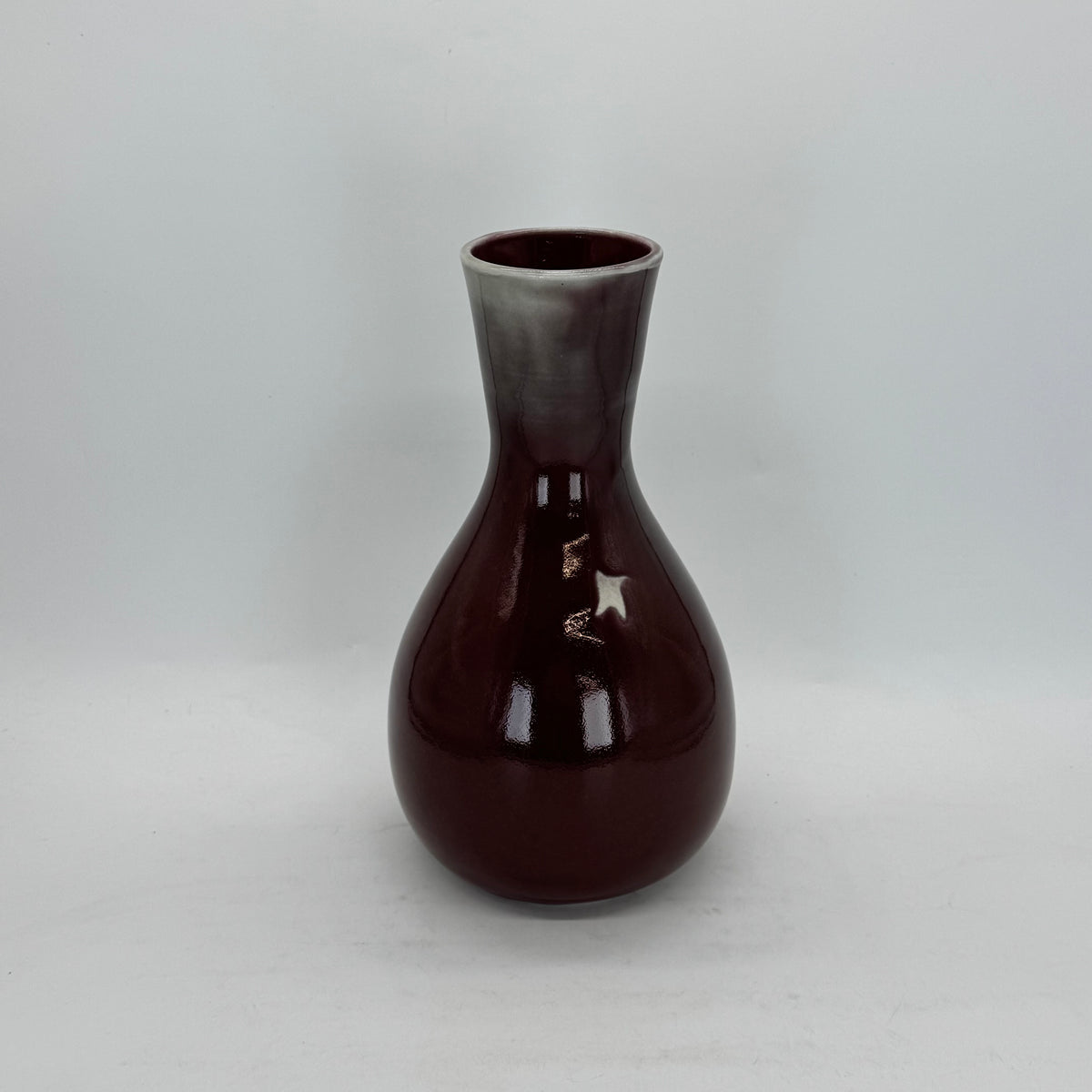 Kiln-Kissed Copper Red Vase