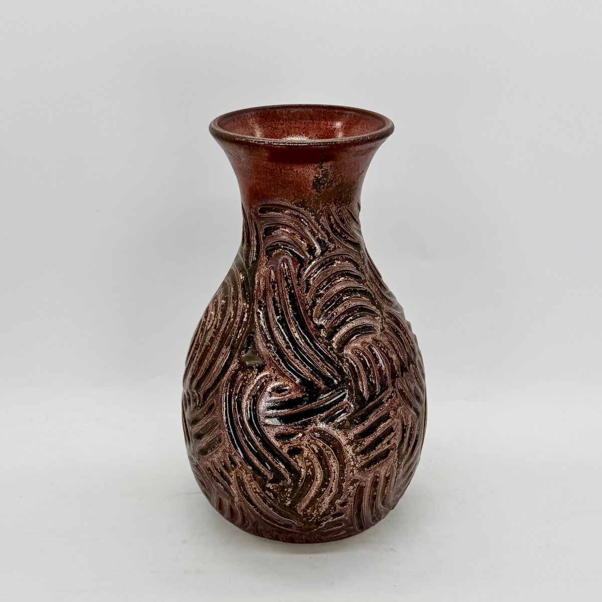 Carved Copper Flow Vase
