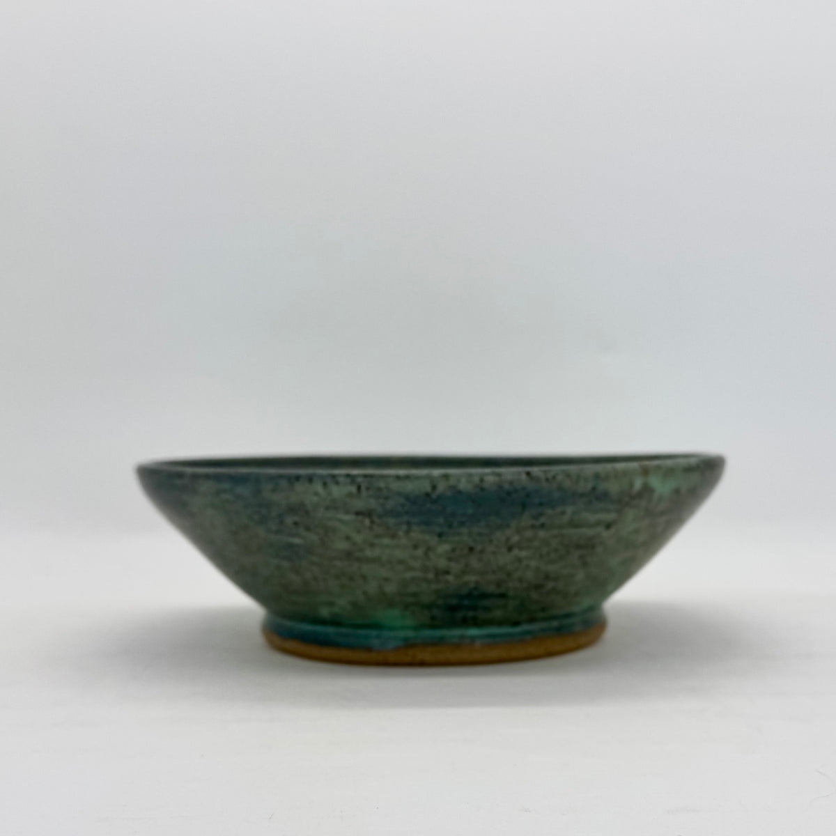 Stony Blue Shallow Bowl