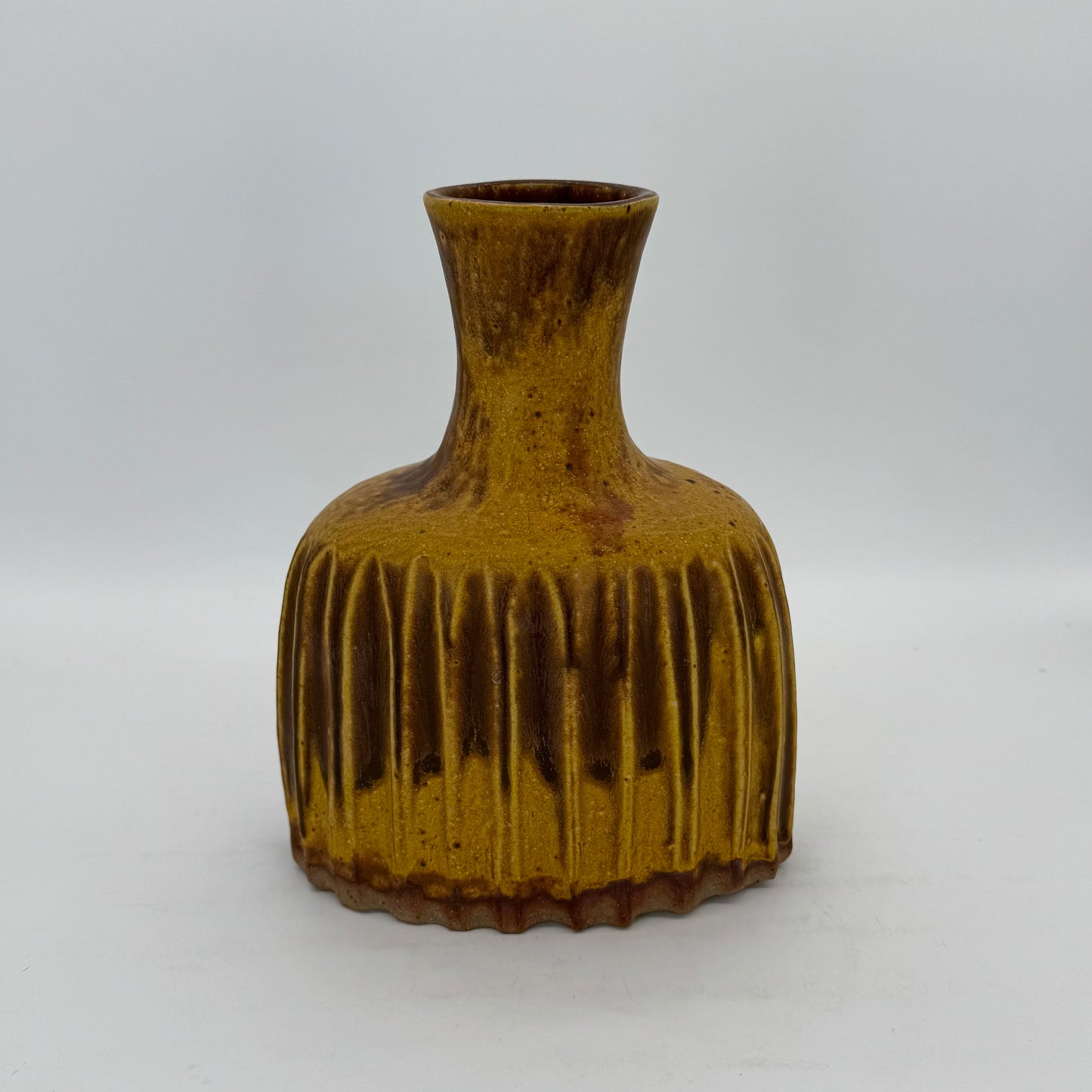 Woo Yellow Fluted Vase