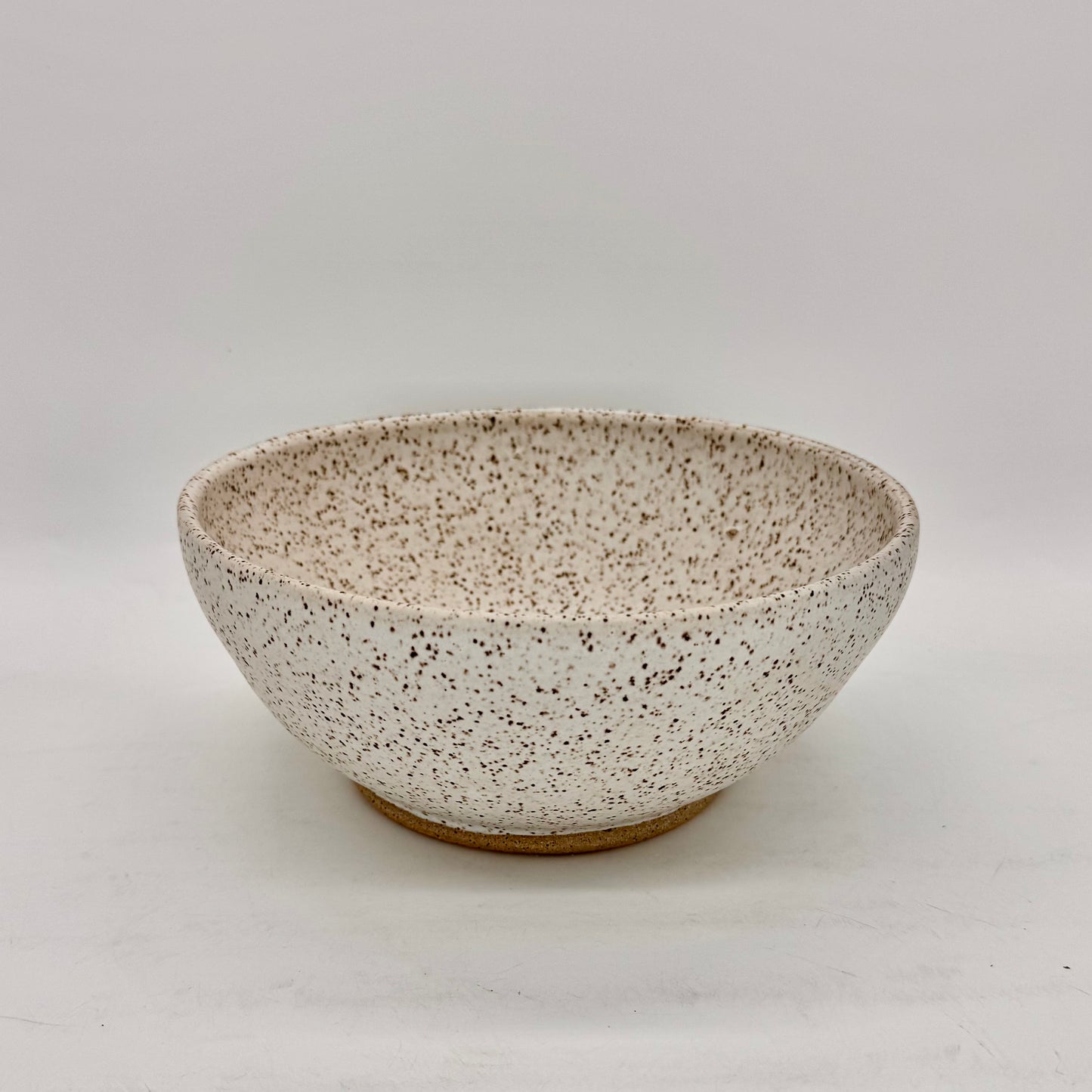 Speckled White Serving Bowl