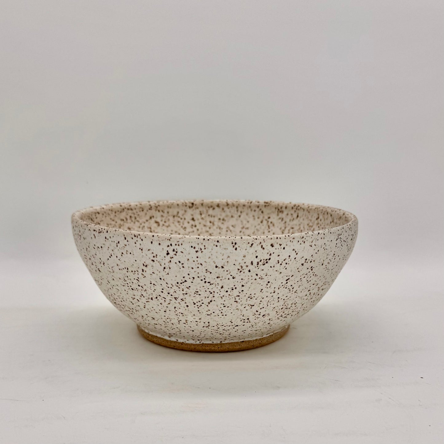 Speckled White Serving Bowl