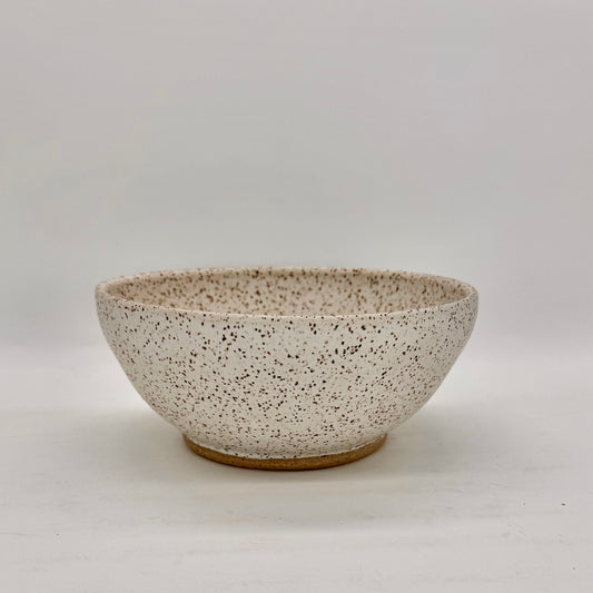 Speckled White Serving Bowl